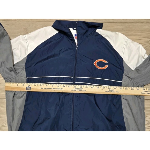 Chicago Bears Mens Large Sports Illustrated Jacket Windbreaker Full Zip SI NFL - Picture 2 of 5
